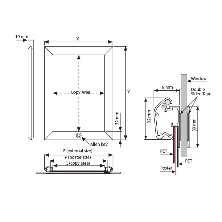 Lockable Window Frame - MT Displays